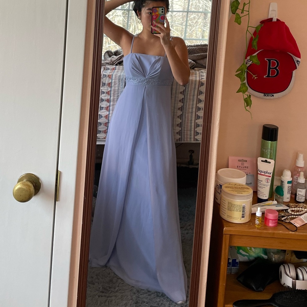 BLUE PURPLE PERIWINKLE VINTAGE
PROM DRESS